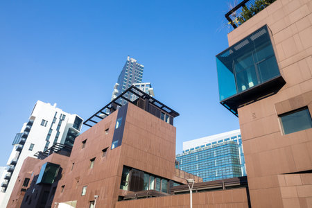 Milan, Italy - January 24, 2015: Porta Nuova, the Residential Villas