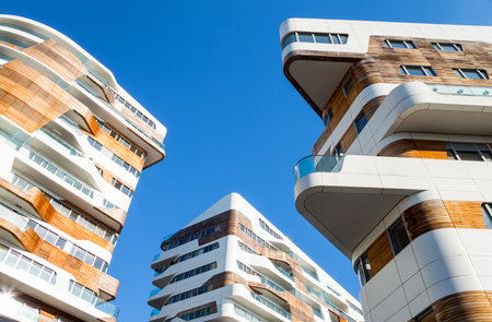 Milan, Italy - January 26, 2015:  City Life, the Hadid Residencesのeditorial素材
