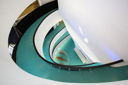 Milan, Italy - April 12, 2012: Architectures of the interior of the Museum of the twentieth centuryのeditorial素材