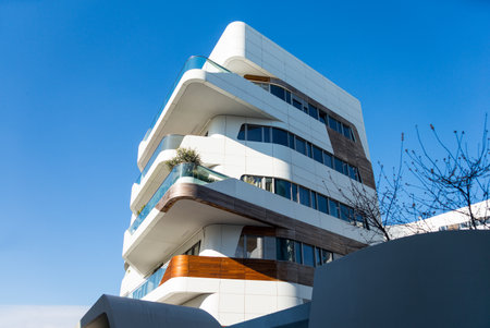 Milan, Italy - January 26, 2015:  City Life, the Hadid Residencesのeditorial素材
