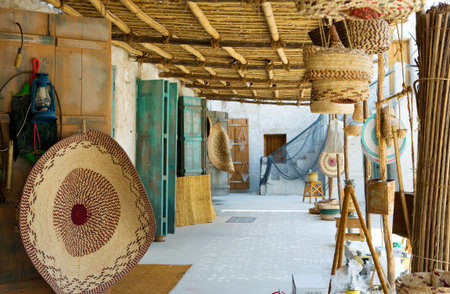 Doha, Qatar - February 14, 2006: Handicraft in the Souq Wakif in the old city centerのeditorial素材