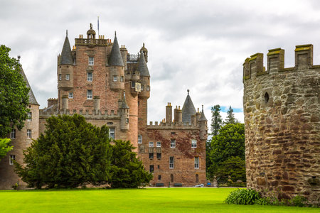 Angus, Scotland - July 27, 2012:  Fife area,  the Glamis castle, childhood home of the Queen Elizabeth.のeditorial素材