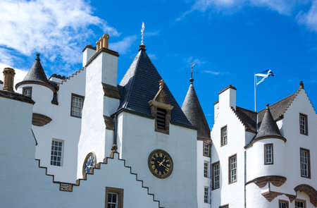 Perthshire, Scotland - July 27, 2012:  Blair Atholl, the Blair castle, home of the Duke of Athool.のeditorial素材