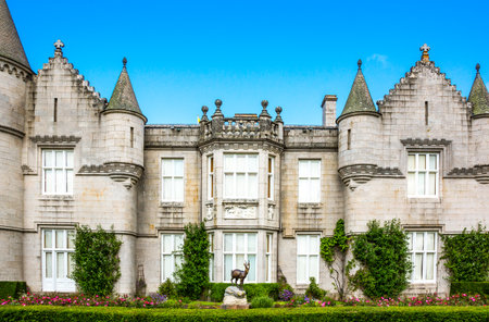 Aberdeenshire, Scotland - July 27, 2012: The Balmoral castle, summer residence of the British Royal Family.のeditorial素材