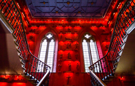 Edinburgh, Scotland - July 28, 2012:  Royal Mile, the inside of the Hub also known as Assembly hall.のeditorial素材