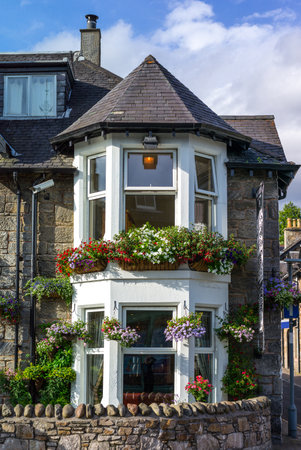 Pitlochry, Scotland - July 25, 2012: Highlands, a house  in Atholl Roadのeditorial素材