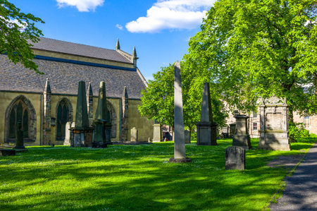 Great Britain, Scotland, Edinburgh, the garden and cemetery of the Greyfriars Kirk.のeditorial素材