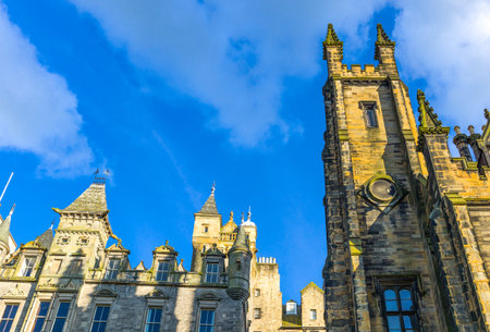 Great Britain, Scotland, Edinburgh, upward view of the Mount palaceのeditorial素材