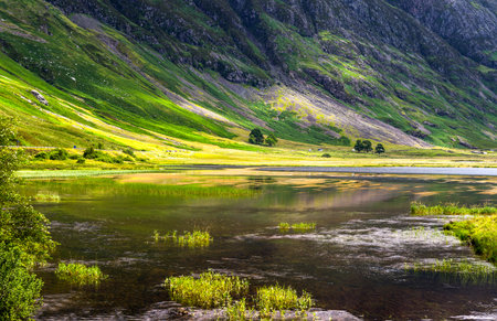 Great Britain, Scotland, Highlands, the famous Glen Coe mountains.の写真素材