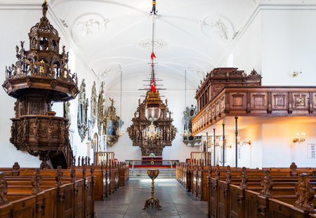 Copenhagen, Denmark - July 22, 2015: The Holmens church insideのeditorial素材