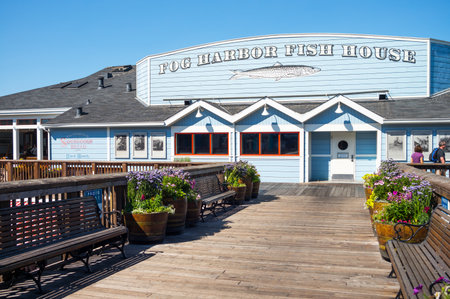 San Francisco, USA - September 21, 2015:  A traditional fish  restaurantsin the Pier 39.
