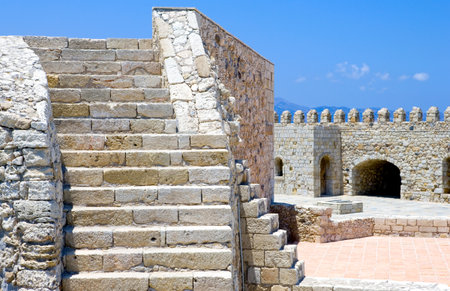 Greece, Crete, Iraklio, the Venetian fortress called Rocca al Mareのeditorial素材