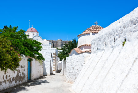 Greece, Dodecanese,Patmos, the Chora villageのeditorial素材