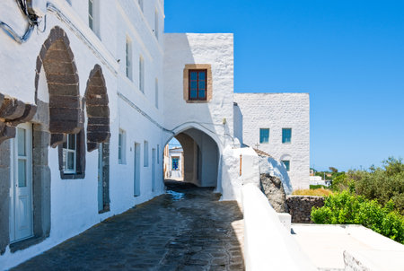 Greece, Dodecanese,Patmos, the Chora villageのeditorial素材