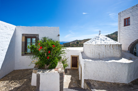 Greece, Dodecanese,Patmos, the Monastry and Cave of the Apocalypsisのeditorial素材