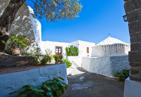 Greece, Dodecanese,Patmos, the Monastry and Cave of the Apocalypsisのeditorial素材