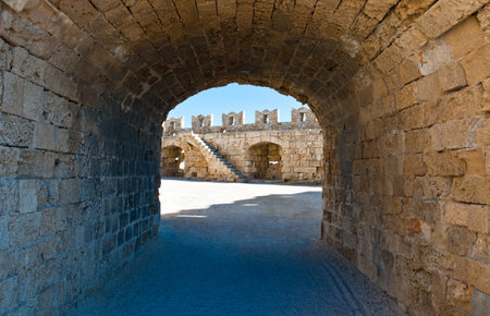 Greece, Dodecanese, Rhodes, the Gate of St. Paulのeditorial素材