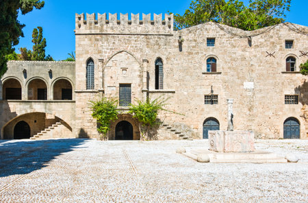 Greece, Dodecanese, Rhodes, the medieval Argyrokastron squareのeditorial素材