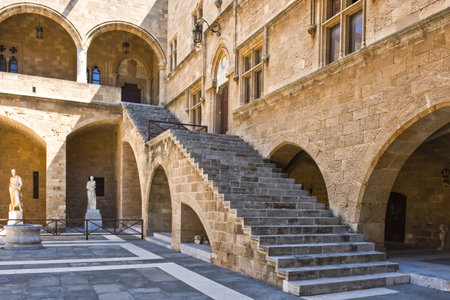 Greece, Dodecanese, Rhodes, the medieval Grand Master palaceのeditorial素材