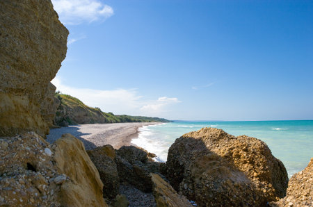 Italy, Vasto, the Punta Aderci natural reserveの写真素材