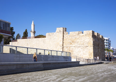 Larnaka,  Creece - November 26, 2016: Cyprus island, the Medieval Fortのeditorial素材