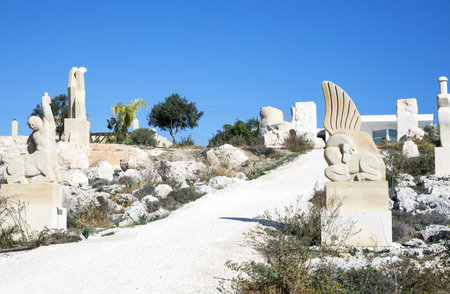 Aya Napa, Greece - November 26, 2016: Cyprus island, the International Sculpture Parkのeditorial素材