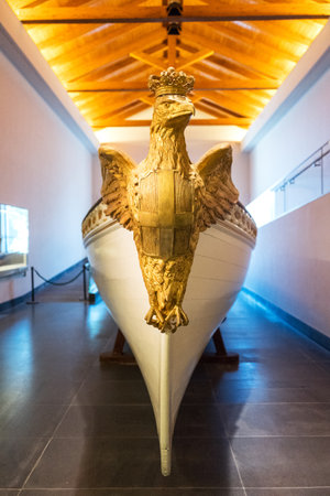 Naples, Italy - August 4, 2015:  Certosa Di San Martino, a Royal barge in the naval museum areaのeditorial素材
