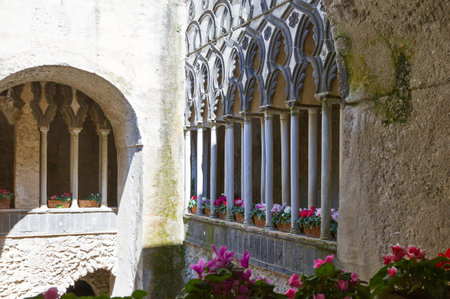 Italy, Amalfitana Coast, Ravello, Villa Rufolo, detailの写真素材