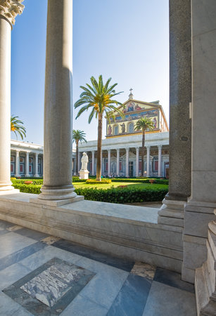 Rome,  the S.Paolo Fuori le Mura basilicaの写真素材