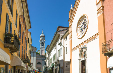 Menaggio, Italy - August 31, 2010: View of the country centerのeditorial素材