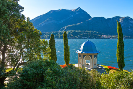 Bellagio, Italy - August 31, 2010:  The Villa Melzi garden on the Como lakeのeditorial素材