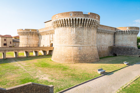Senigallia, Italy - September 01,2015: View of the Rocca Roverescaのeditorial素材