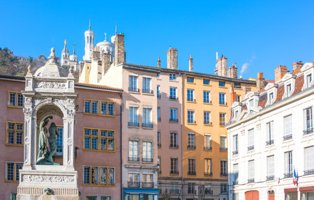 France, Lyon, the palaces of  St. Jean squareのeditorial素材