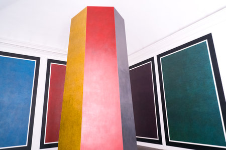 Rivoli, Italy - August 14, 2016: Works of contemporary art in the museum of modern art housed in the halls of the Royal catle of Rivoliのeditorial素材