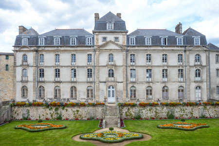 Vannes, France - August 7, 2017: View of the facade of the L'Hermine castleのeditorial素材