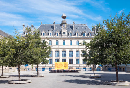 Vannes, France - August 7, 2017: The courtyard of the ancient Jules Simon collegeのeditorial素材