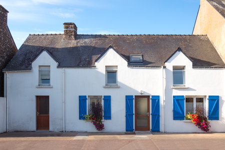 France, Arzal, typical houses of the villageのeditorial素材