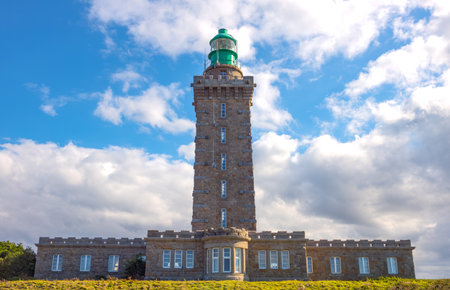 Cap Frehel, France, view of the new lighthouseの写真素材