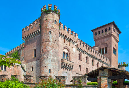 Gabiano Monferrato, Italy - May 7, 2011: View of the Castleのeditorial素材
