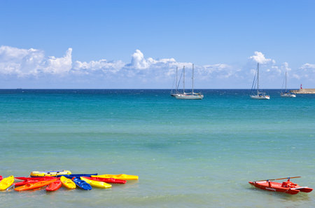 Otranto, Italy - August 28, 2006: View of the beautiful sea in front of the old townのeditorial素材