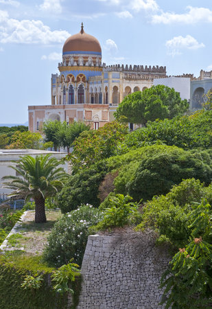 Italy, Santa Cesarea,  the moorish stylle Villa Sticchiの写真素材
