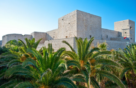 Trani, Italy - July 8,2006: View of the Svevo castle (XIII century)のeditorial素材