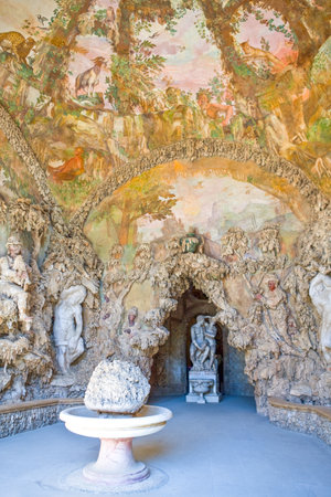Italy,Tuscany,Florence,the Grotta del Buontalenti in the Boboli gardenの写真素材