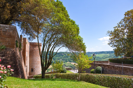 Orvieto, Italy - May 19,2009: View of the entrance of the Albornoz fortressのeditorial素材
