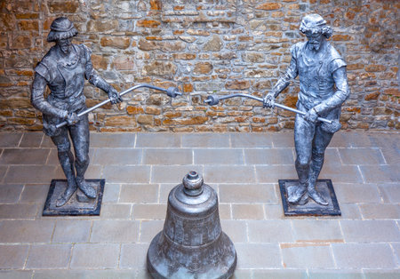 Trieste, Italy - August 9, 2010: Ancient bronzes in the San Giusto castle