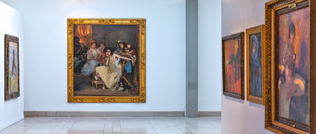 Trieste, Italy - August 9, 2010:  The section of modern art in the Rivoltella Museum