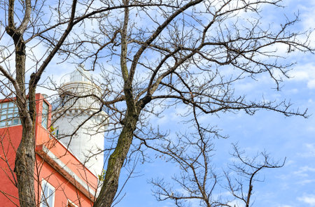 Italy lagoon of Venice, Murano, the lighthouse seen from the old townの写真素材
