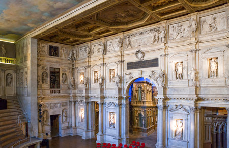 Vicenza, Italy - May 9, 2011: The stage of the Olimpico theatre by the architect Andrea Palladioのeditorial素材