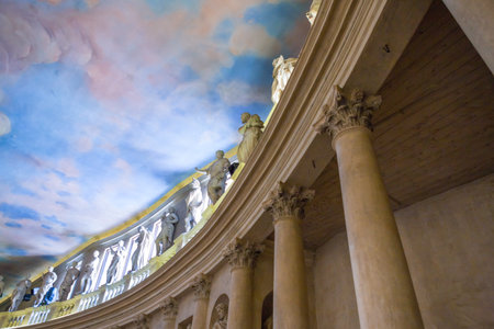 Vicenza, Italy - May 9, 2011: Detail of the Olimpico theatre by the architect Andrea Palladioのeditorial素材