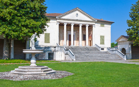 Fratta Polesina, Italy - May 8, 2011: The Villa Badoer, designed by architect Andrea Palladioのeditorial素材